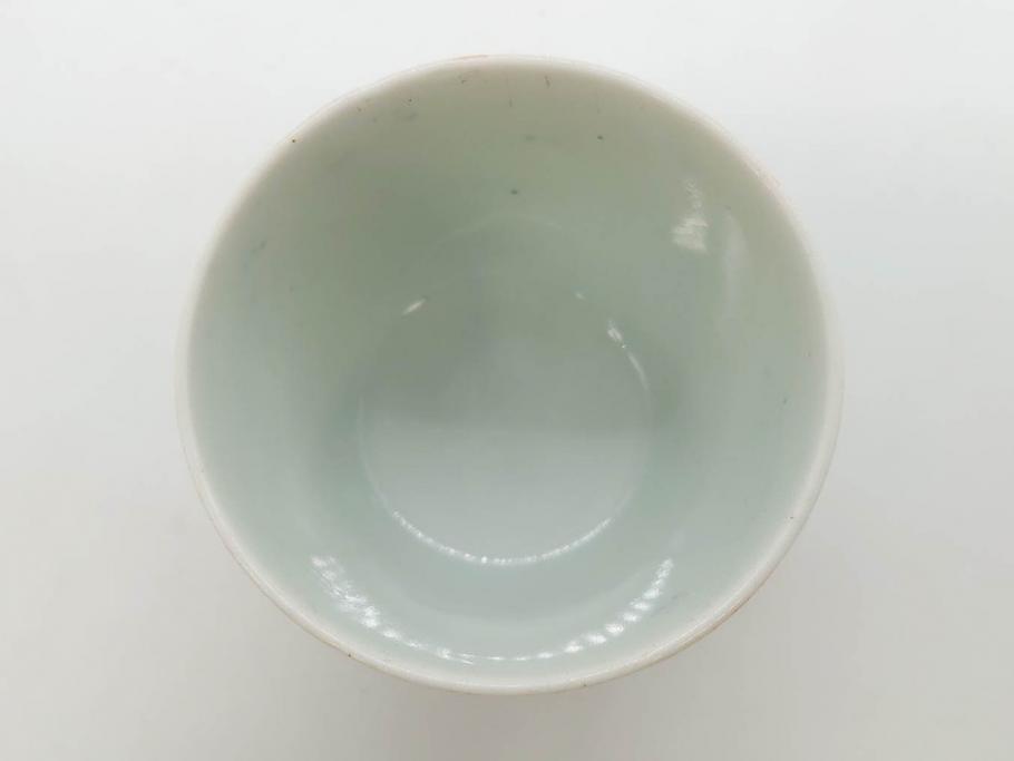 江戸期　染付　落ち着いた和の雰囲気を醸し出すそば猪口3客セット(蕎麦猪口、湯呑み、湯のみ、和食器)(R-083086)