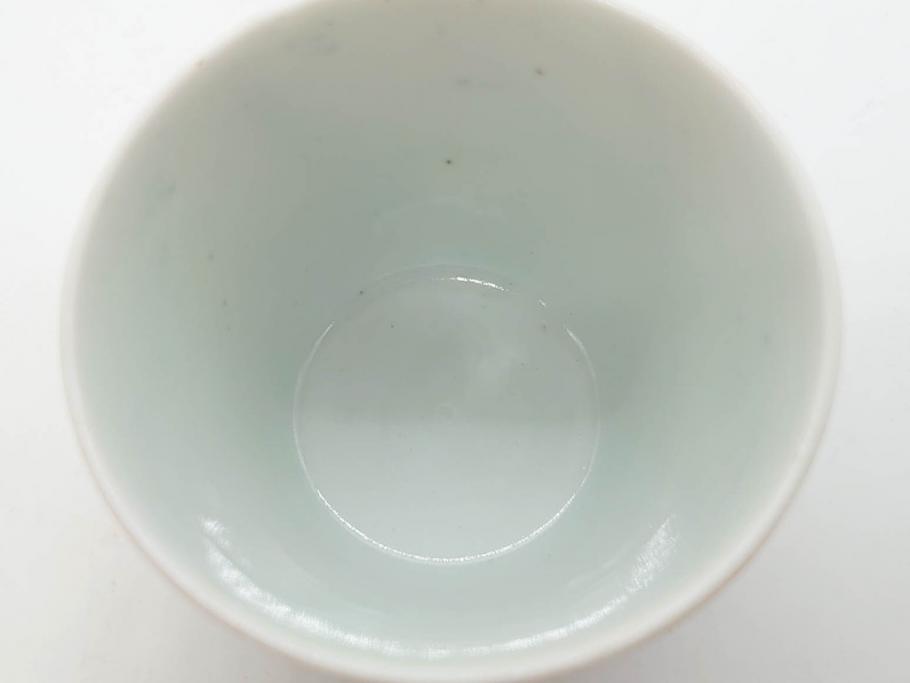江戸期　染付　落ち着いた和の雰囲気を醸し出すそば猪口3客セット(蕎麦猪口、湯呑み、湯のみ、和食器)(R-083086)