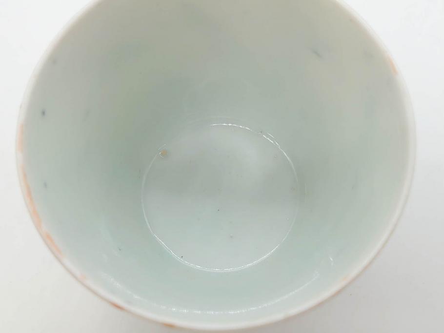 江戸期　染付　落ち着いた和の雰囲気を醸し出すそば猪口3客セット(蕎麦猪口、湯呑み、湯のみ、和食器)(R-083086)