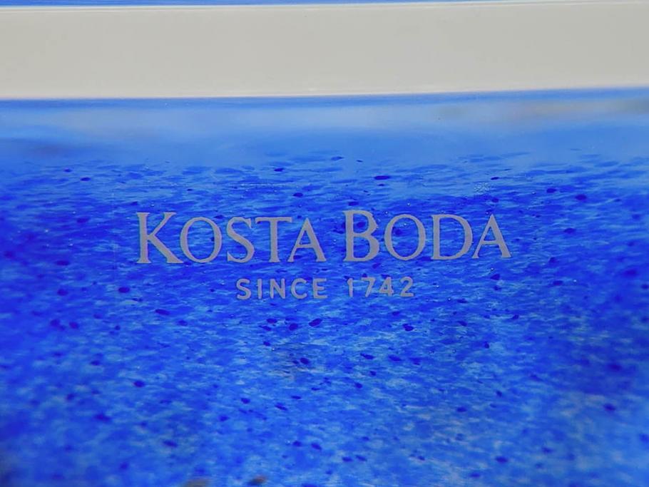 スウェーデン　KOSTA BODA(コスタボダ)　Bertil Vallien(バーティル・ヴァリーン)　Satellite(サテライト)　様々な装飾が美しいボウル(洋食器、サラダボウル、ガラスボウル、深皿、北欧)(R-076751)