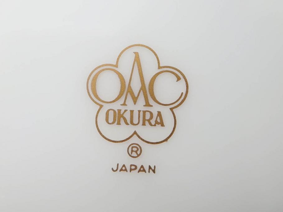 大倉陶園(OKURA、OAC)　ブルーローズ　優雅なひとときを演出するカップ&ソーサー2客セット(ティー、コーヒー、バラ、薔薇、金彩、白磁、C&S、洋食器、箱付き)(R-083090)