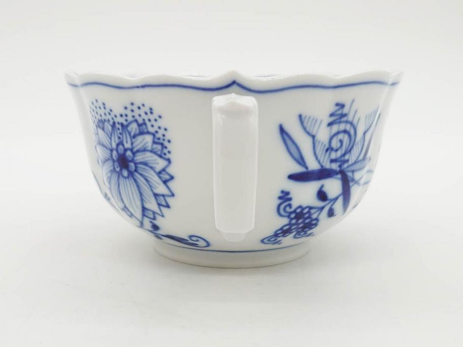 ドイツ　マイセン　Meissen　ブルーオニオン　洗練されたデザインが上品な雰囲気を醸し出すティーカップ&ソーサー3客セット(洋食器、C&S)(R-083091)