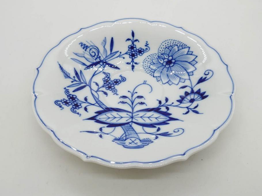 ドイツ　マイセン　Meissen　ブルーオニオン　洗練されたデザインが上品な雰囲気を醸し出すティーカップ&ソーサー3客セット(洋食器、C&S)(R-083091)