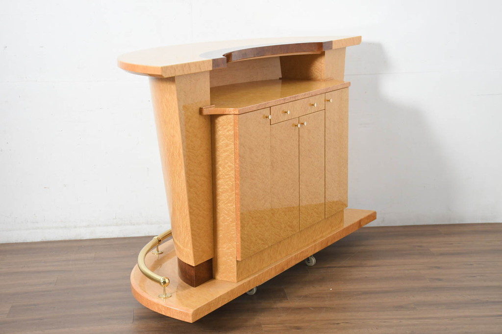 中古　超美品!　松創　モダンで品のある佇まいが美しいバーカウンター(カウンターテーブル)(R-082592)