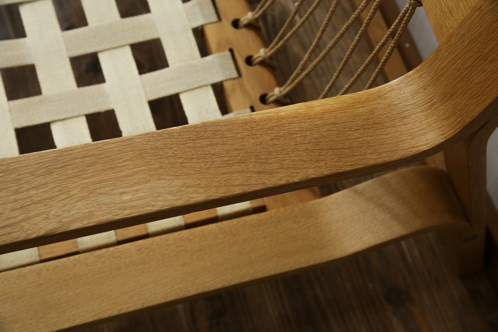 デンマークビンテージ　希少!!　Hans J Wegner(ハンス・J・ウェグナー)　GETAMA (ゲタマ)　1967年デザイン　オーク材　GE671　生産終了で入手困難な3人掛けソファ(3P、三人掛け、3シーター、トリプルソファ、北欧、ヴィンテージ)(R-075933)