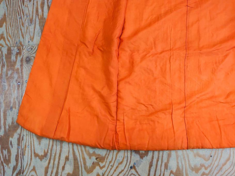 大正～昭和初期　正絹　刺繍　鶴亀　松竹梅　着物　打掛(古布、リメイク、衣装、Japanese KIMONO)(R-076757)