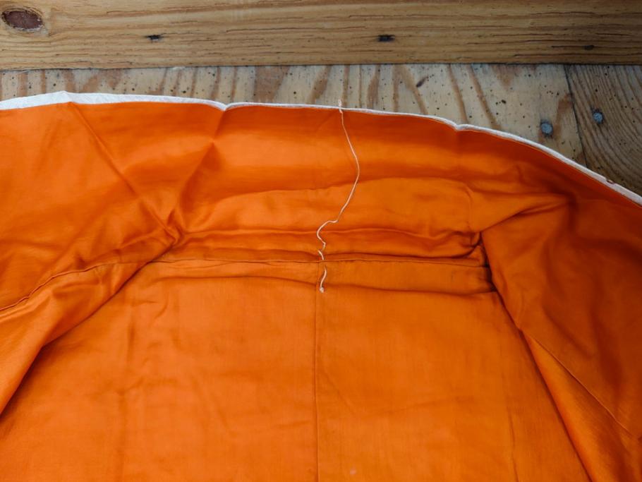 大正～昭和初期　正絹　刺繍　鶴亀　松竹梅　着物　打掛(古布、リメイク、衣装、Japanese KIMONO)(R-076757)