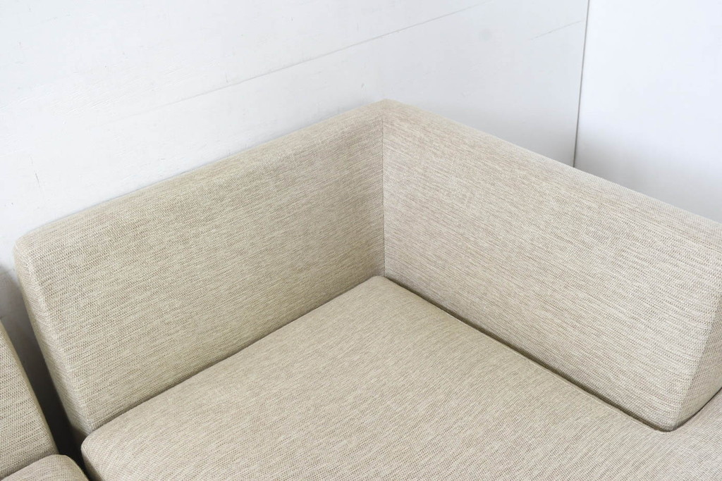 中古　美品　arflex(アルフレックス)　SONA(ソーナ)　心地よさと洗練を兼ね備えたオットマン付きカウチソファ(3人掛け、3P、三人掛け、2人掛けソファ、2PL字ソファ)(定価約115万円)(R-083189)