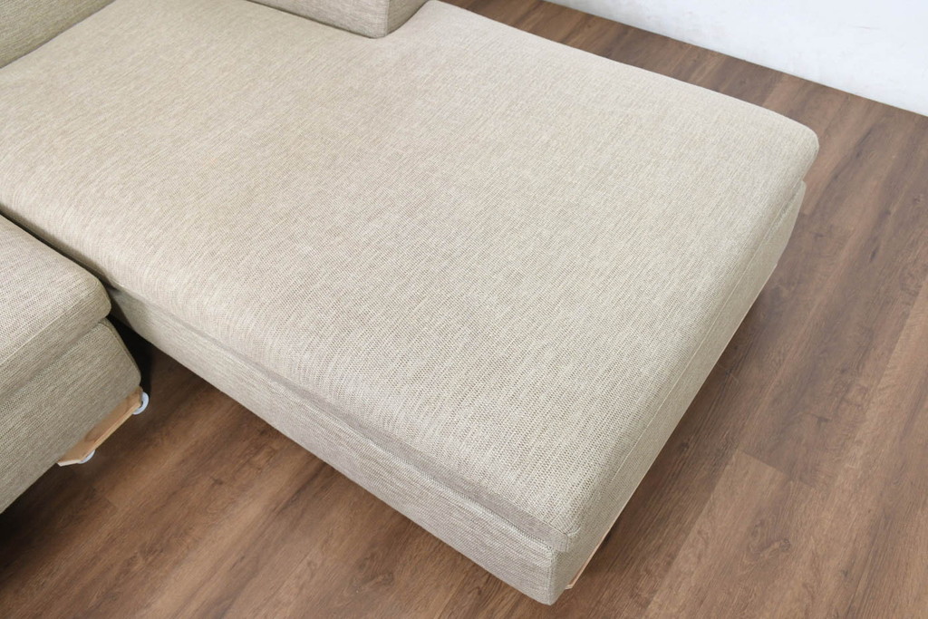 中古　美品　arflex(アルフレックス)　SONA(ソーナ)　心地よさと洗練を兼ね備えたオットマン付きカウチソファ(3人掛け、3P、三人掛け、2人掛けソファ、2PL字ソファ)(定価約115万円)(R-083189)