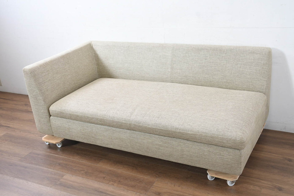 中古　美品　arflex(アルフレックス)　SONA(ソーナ)　心地よさと洗練を兼ね備えたオットマン付きカウチソファ(3人掛け、3P、三人掛け、2人掛けソファ、2PL字ソファ)(定価約115万円)(R-083189)