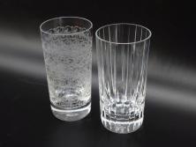 フランス　Baccarat　バカラ　ローハン　ハーモニー　高貴でエレガントなデザインが美しいグラス2客セット(ハイボール、フルレッドクリスタルガラス、コップ)(R-076760)