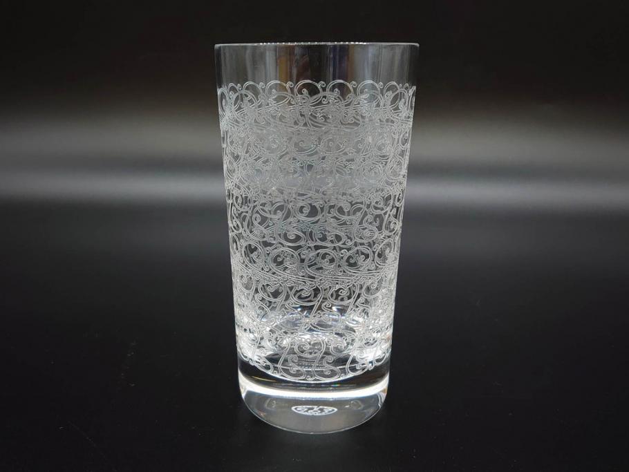 フランス　Baccarat　バカラ　ローハン　ハーモニー　高貴でエレガントなデザインが美しいグラス2客セット(ハイボール、フルレッドクリスタルガラス、コップ)(R-076760)