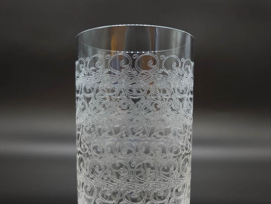フランス　Baccarat　バカラ　ローハン　ハーモニー　高貴でエレガントなデザインが美しいグラス2客セット(ハイボール、フルレッドクリスタルガラス、コップ)(R-076760)