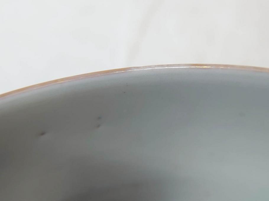 江戸期　伊万里　色絵　約13cm　4.5寸　鶴に巻物図　縁起の良い図柄が上品ななます皿4枚セット(小皿、和皿、深皿、和食器、四寸五分)(R-076762)