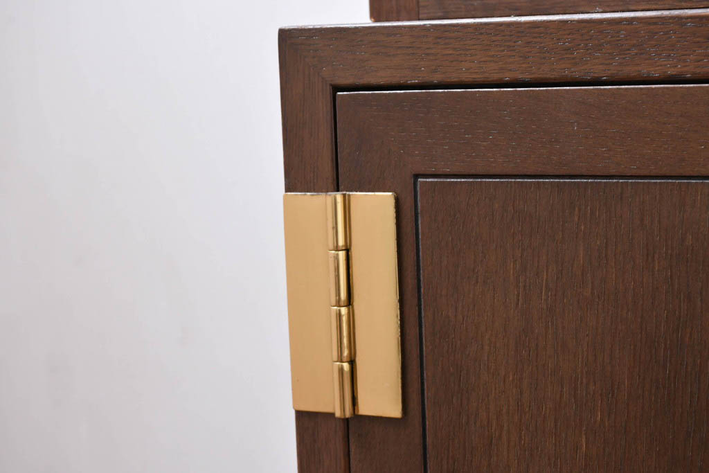 中古　希少な廃番品!!　カリモク家具(karimoku)　domani(ドマーニ)　分解可能なユニット式特大キャビネット(飾り棚、ガラスキャビネット、ガラスケース、ショーケース、コレクションケース、キュリオケース、店舗什器)(R-083359)