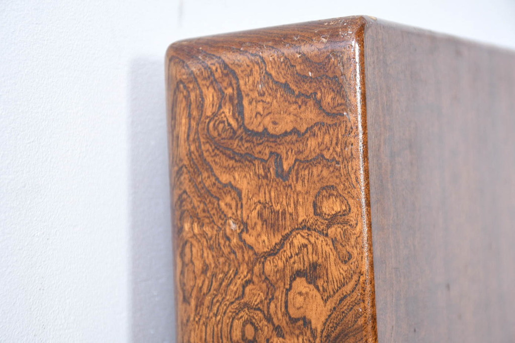 中古　美品　極厚天板　栓材　一枚板　側面玉杢材　深みのある杢目と艶やかな質感が美しいテーブルトップ(ダイニングテーブル、天板、DIY、材料、古材、木材)(R-082601)