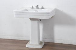 和製ビンテージ　希少!!　東洋陶器　TOTO　ヨーロピアン　クラシックな美しさと空間の開放感が魅力のペデスタルシンク(洗面台、流し、手洗いスタンド、ウォッシュスタンド、店舗什器)(R-081099)