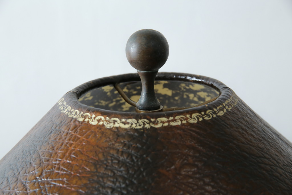 中古　美品　イギリス　MAITLAND-SMITH(メートランドスミス)　細部まで意匠を凝らした高級感のあるデザインが魅力的なフロアスタンド(フロアランプ、スタンド照明、シェードライト、英国)(定価推定40万円以上)(R-080540)