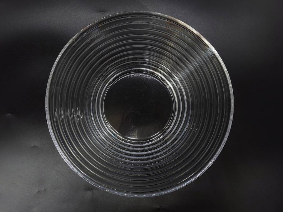 フィンランド　iittala(イッタラ)　AINO AALTO(アイノ・アアルト)　約23cm/Ultima Thule(ウルティマツーレ)　約25cm　空間に豊かな表情を与えるプレート2枚&ボウルセット(ガラス、深皿、深鉢、硝子、北欧)(R-083080)