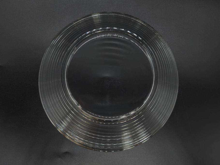 フィンランド　iittala(イッタラ)　AINO AALTO(アイノ・アアルト)　約23cm/Ultima Thule(ウルティマツーレ)　約25cm　空間に豊かな表情を与えるプレート2枚&ボウルセット(ガラス、深皿、深鉢、硝子、北欧)(R-083080)