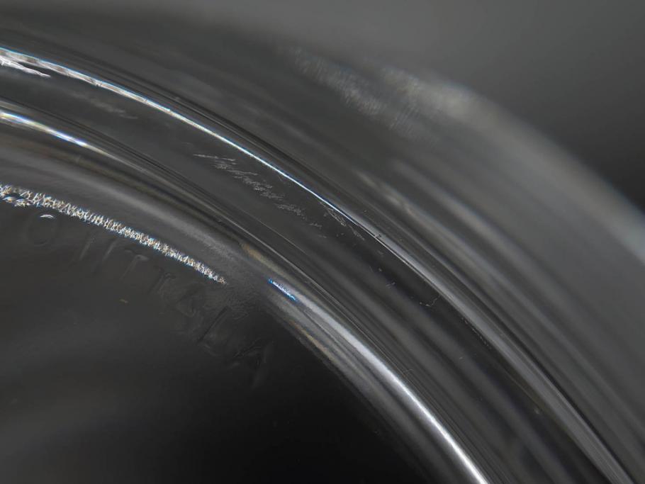 フィンランド　iittala(イッタラ)　AINO AALTO(アイノ・アアルト)　約23cm/Ultima Thule(ウルティマツーレ)　約25cm　空間に豊かな表情を与えるプレート2枚&ボウルセット(ガラス、深皿、深鉢、硝子、北欧)(R-083080)