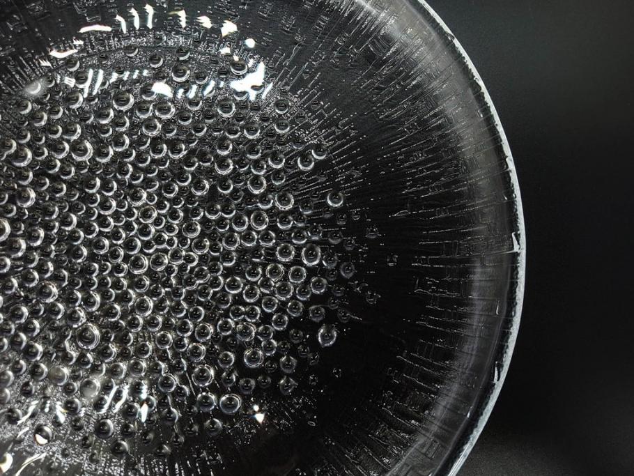 フィンランド　iittala(イッタラ)　AINO AALTO(アイノ・アアルト)　約23cm/Ultima Thule(ウルティマツーレ)　約25cm　空間に豊かな表情を与えるプレート2枚&ボウルセット(ガラス、深皿、深鉢、硝子、北欧)(R-083080)