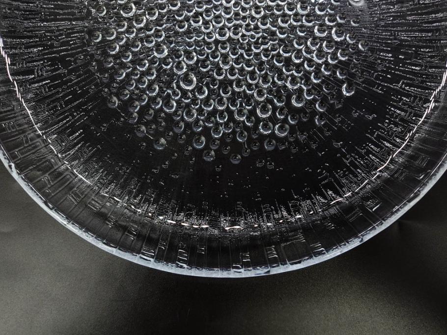 フィンランド　iittala(イッタラ)　AINO AALTO(アイノ・アアルト)　約23cm/Ultima Thule(ウルティマツーレ)　約25cm　空間に豊かな表情を与えるプレート2枚&ボウルセット(ガラス、深皿、深鉢、硝子、北欧)(R-083080)