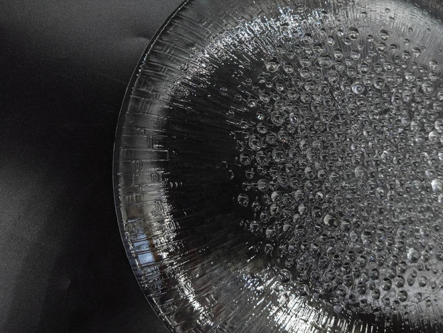 フィンランド　iittala(イッタラ)　AINO AALTO(アイノ・アアルト)　約23cm/Ultima Thule(ウルティマツーレ)　約25cm　空間に豊かな表情を与えるプレート2枚&ボウルセット(ガラス、深皿、深鉢、硝子、北欧)(R-083080)