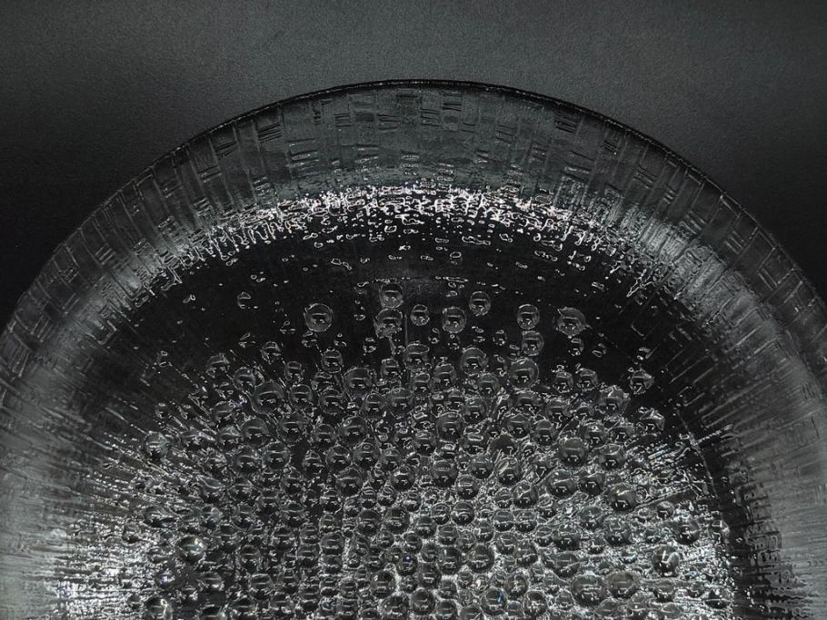 フィンランド　iittala(イッタラ)　AINO AALTO(アイノ・アアルト)　約23cm/Ultima Thule(ウルティマツーレ)　約25cm　空間に豊かな表情を与えるプレート2枚&ボウルセット(ガラス、深皿、深鉢、硝子、北欧)(R-083080)