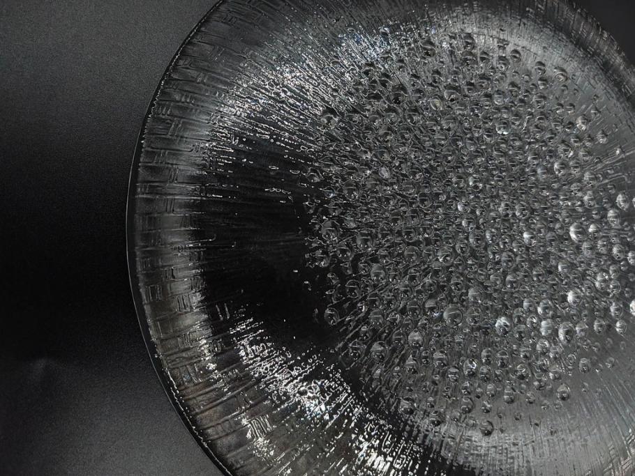 フィンランド　iittala(イッタラ)　AINO AALTO(アイノ・アアルト)　約23cm/Ultima Thule(ウルティマツーレ)　約25cm　空間に豊かな表情を与えるプレート2枚&ボウルセット(ガラス、深皿、深鉢、硝子、北欧)(R-083080)