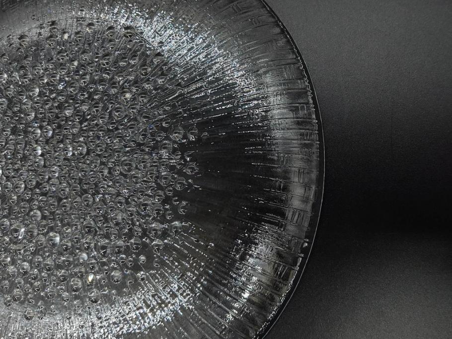 フィンランド　iittala(イッタラ)　AINO AALTO(アイノ・アアルト)　約23cm/Ultima Thule(ウルティマツーレ)　約25cm　空間に豊かな表情を与えるプレート2枚&ボウルセット(ガラス、深皿、深鉢、硝子、北欧)(R-083080)