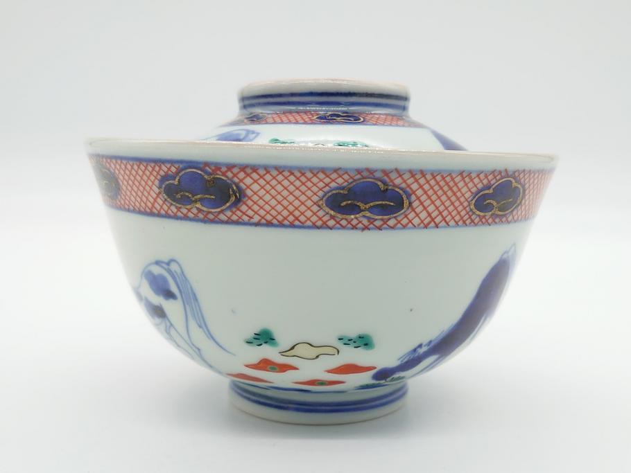 古伊万里 色絵瓔珞文蓋茶碗 五客揃 | LYAN ARTS' Collection onli