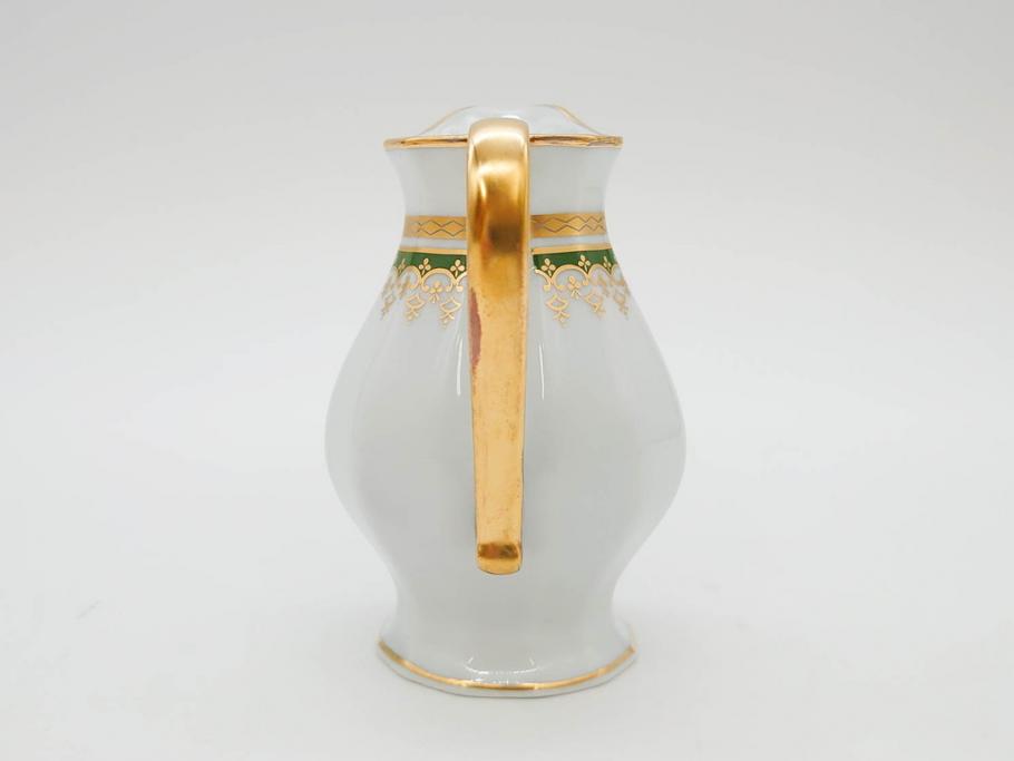 フランス　BERNARDAUD(ベルナルド)　LIMOGES(リモージュ)　 気品あるデザインが目を惹くティーポット&シュガーポット&クリーマー3点セット(ミルクジャー、ミルクポット、ボンボン入れ、洋食器)(R-076818)