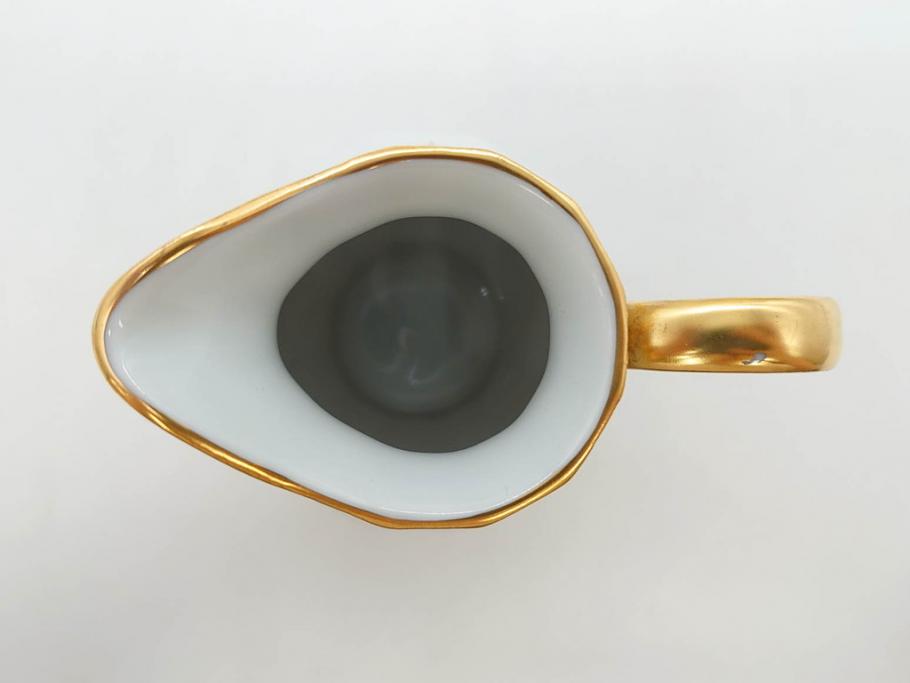 フランス　BERNARDAUD(ベルナルド)　LIMOGES(リモージュ)　 気品あるデザインが目を惹くティーポット&シュガーポット&クリーマー3点セット(ミルクジャー、ミルクポット、ボンボン入れ、洋食器)(R-076818)