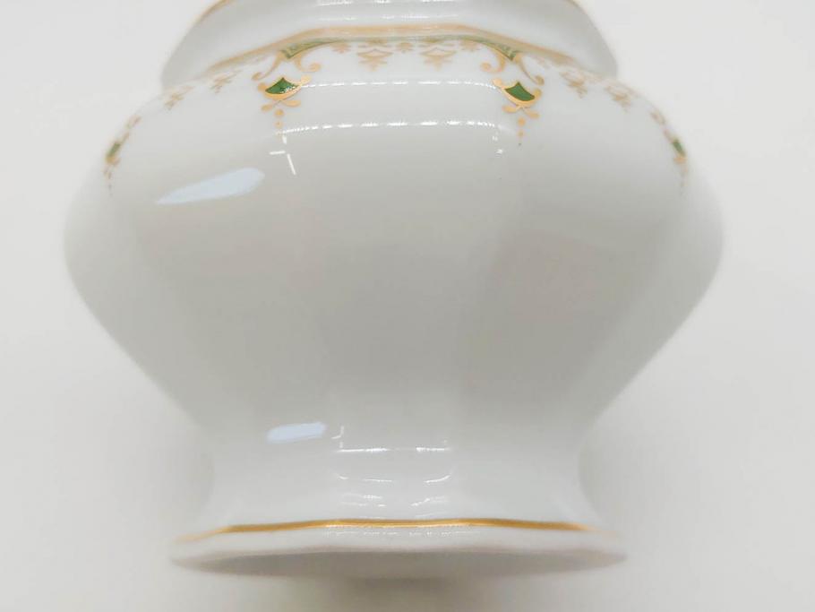 フランス　BERNARDAUD(ベルナルド)　LIMOGES(リモージュ)　 気品あるデザインが目を惹くティーポット&シュガーポット&クリーマー3点セット(ミルクジャー、ミルクポット、ボンボン入れ、洋食器)(R-076818)
