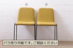 中古　極美品　リーンロゼ(ligne roset)　ロゼタダオ(ROSETTADAO)　クラシックなデザインと丸みのあるフォルムが優しい印象のダイニングチェア2脚セット(椅子、イス)(定価2脚で約21万円)(R-068134)