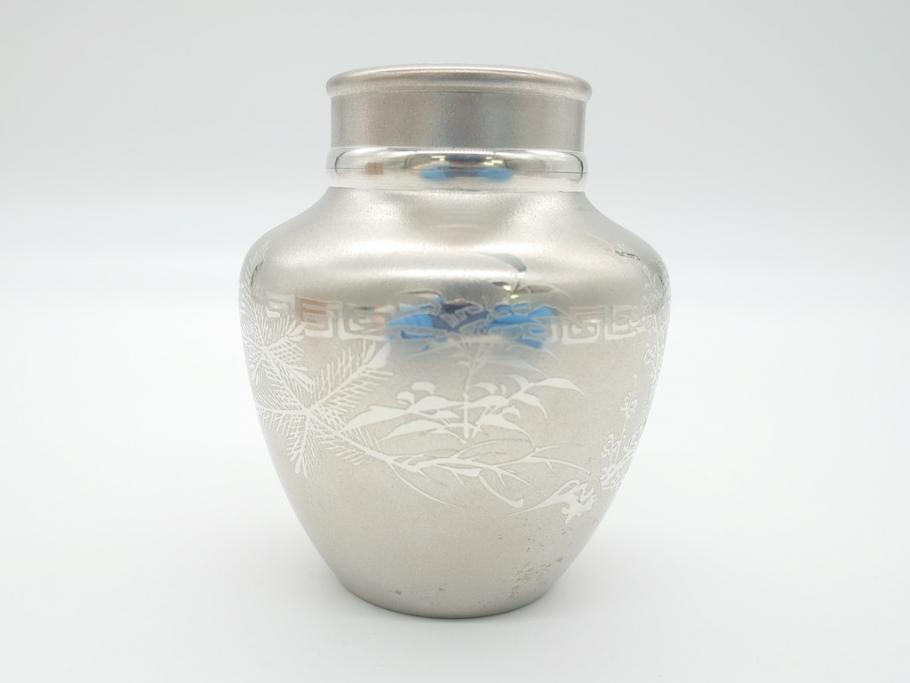 Amazon.co.jp: 山崎 謹製 純銀 松鶴図彫 重さ78 共箱 茶道具
