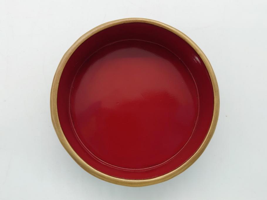 明治期　蒔絵　花唐草　梨地　木製　丁寧な職人技が光る棗(共箱付き、3段、茶道具、漆工芸)(R-062238)