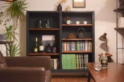 ペイント家具　落ち着いた色味がシックな雰囲気のオープンラック(陳列棚、本棚、ブックシェルフ)