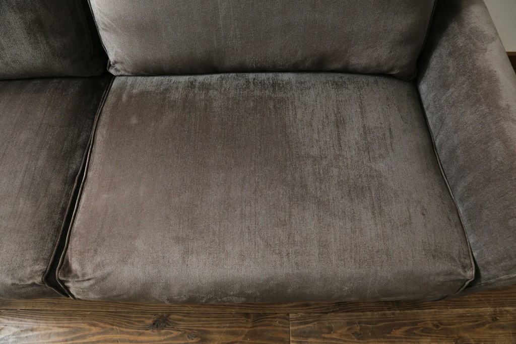 中古　2020年購入　ACTUS(アクタス)取扱い　eilersen(アイラーセン) GROUP-E MELLOW(メロー)　ストリームラインソファ(STREAMLINE SOFA)　シンプルモダンな佇まいが魅力のヘッドレスト付き2人掛けソファとオットマンのセット(二人掛け、2P、フットスツール、北欧)(定価約68万円)(R-074560)
