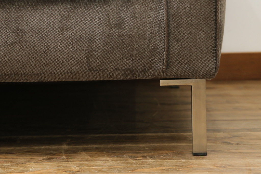 中古　2020年購入　ACTUS(アクタス)取扱い　eilersen(アイラーセン) GROUP-E MELLOW(メロー)　ストリームラインソファ(STREAMLINE SOFA)　シンプルモダンな佇まいが魅力のヘッドレスト付き2人掛けソファとオットマンのセット(二人掛け、2P、フットスツール、北欧)(定価約68万円)(R-074560)