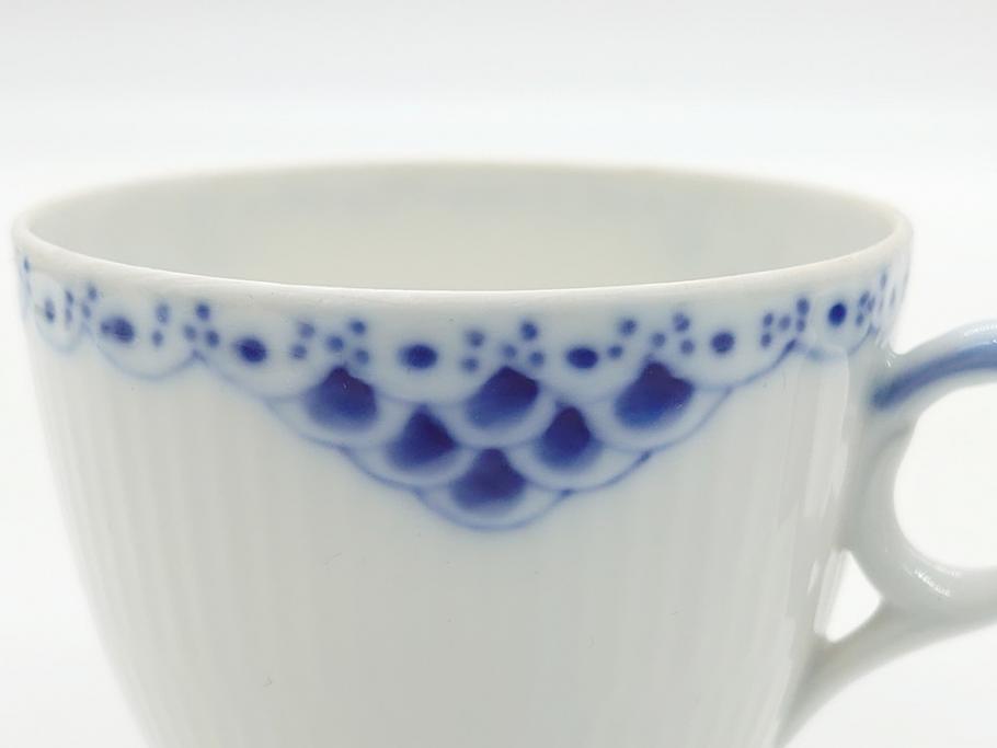 【1999年製】Royal Copenhagen プリンセス カップ & ソーサー ホワイト ブルー ポーセリン メンズ レディース お祝い プレゼント 贈り物 記念 コップ 松前R56号店