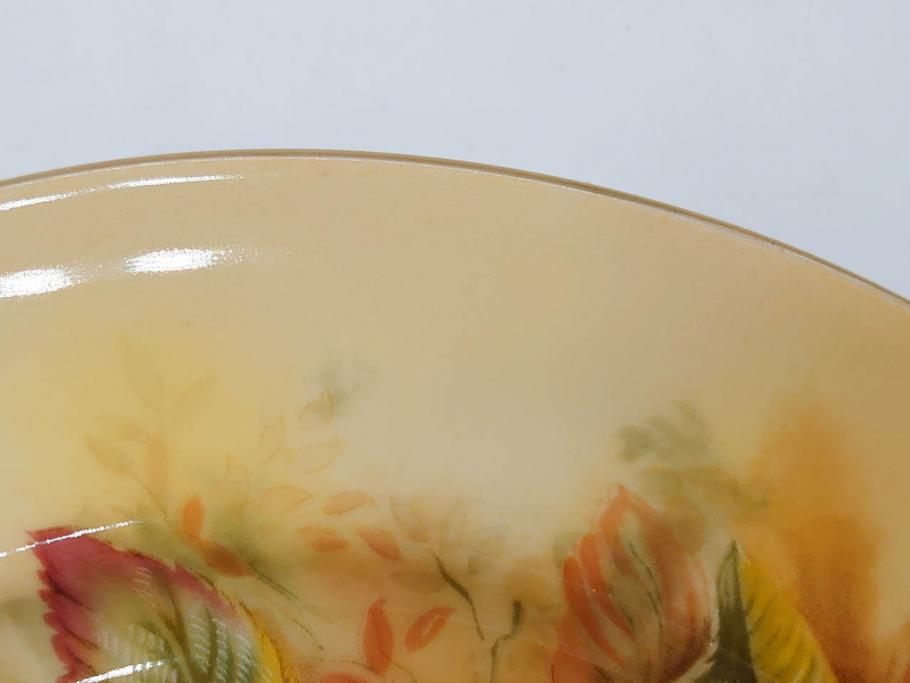 イギリス　EYNSLEY(エインズレイ)　オーチャードゴールド　約21cm　食卓を彩る華やかなプレート4枚セット(スティル・ライフ・フルーツ、洋食器、英国)(R-076814)