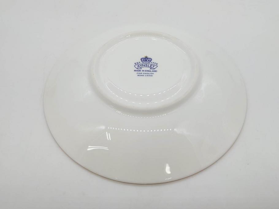 イギリス　EYNSLEY(エインズレイ)　オーチャードゴールド　食卓を彩る華やかなティーカップ&ソーサー5客セット(C&S、スティル・ライフ・フルーツ、洋食器、英国)(R-076816)