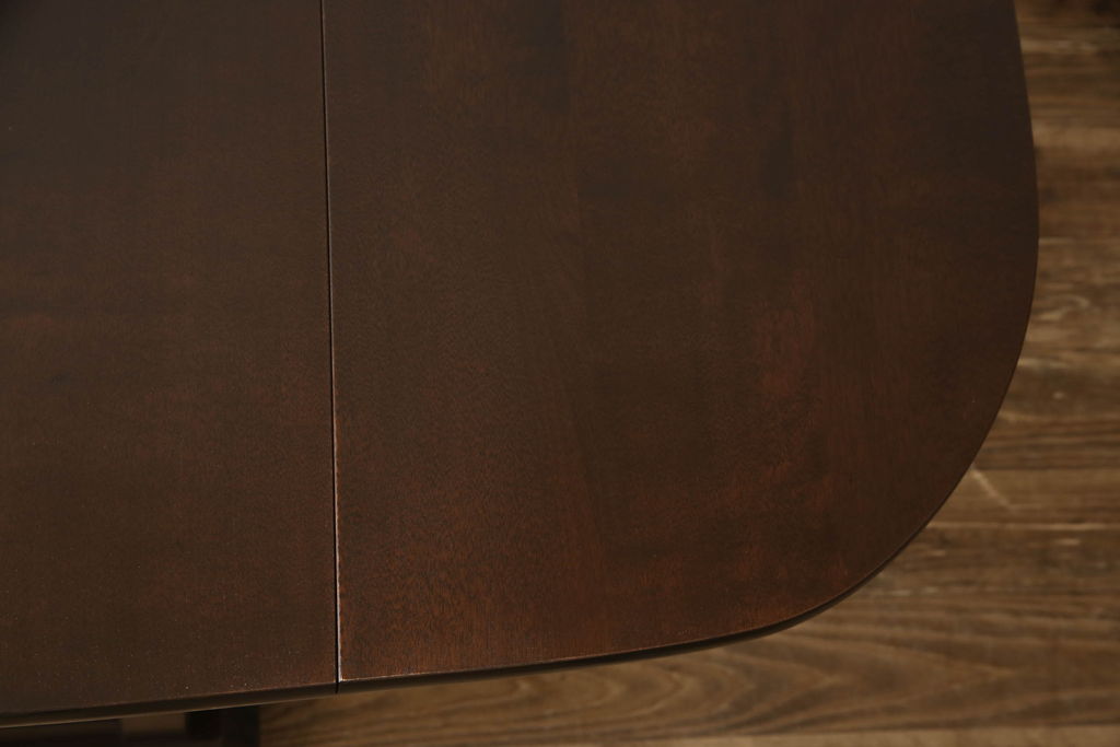 和製ビンテージ　北海道民芸家具　和モダンテイストにぴったり!!シックな雰囲気のバタフライテーブル(ダイニングテーブル、エクステンションテーブル、ヴィンテージ)(R-061538)