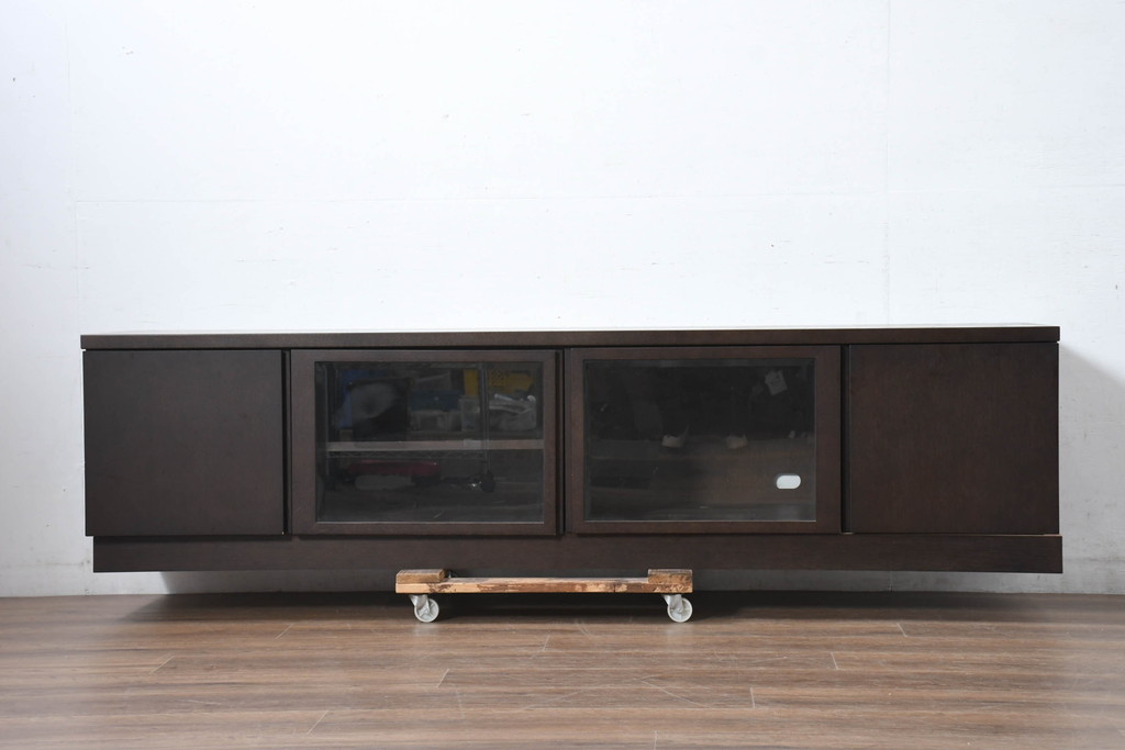 中古　美品　CONDE HOUSE(カンディハウス)　エスポワ　オーク材(ナラ)　リビング周りの小物などをすっきりと片づけられるテレビ台(TVボード、テレビボード、リビングボード、収納棚、戸棚、ローボード)(R-083245)