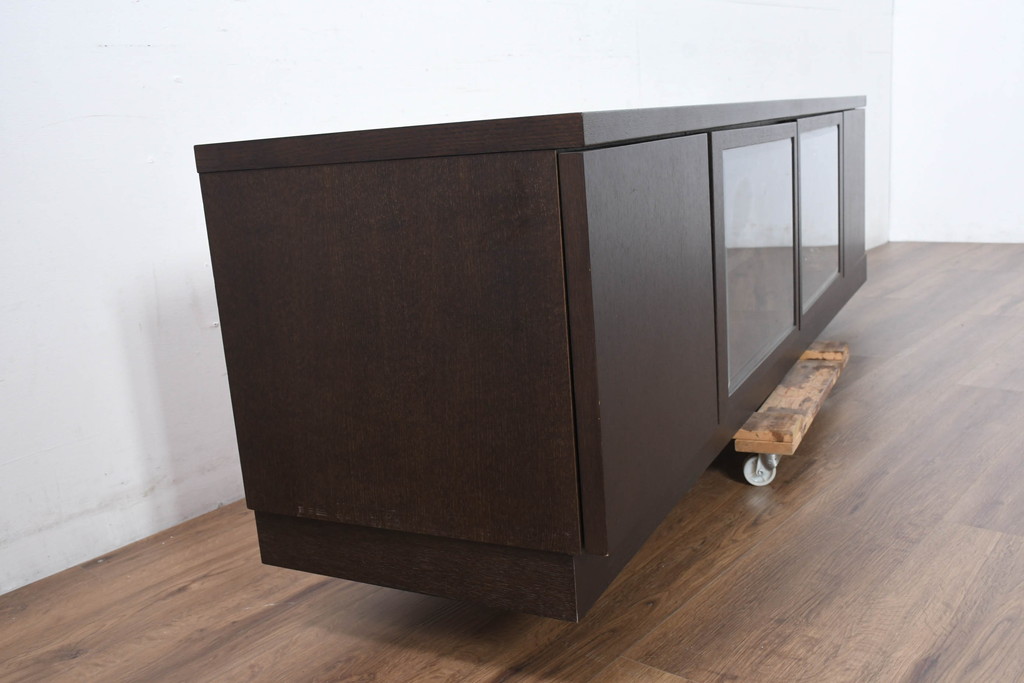 中古　美品　CONDE HOUSE(カンディハウス)　エスポワ　オーク材(ナラ)　リビング周りの小物などをすっきりと片づけられるテレビ台(TVボード、テレビボード、リビングボード、収納棚、戸棚、ローボード)(R-083245)
