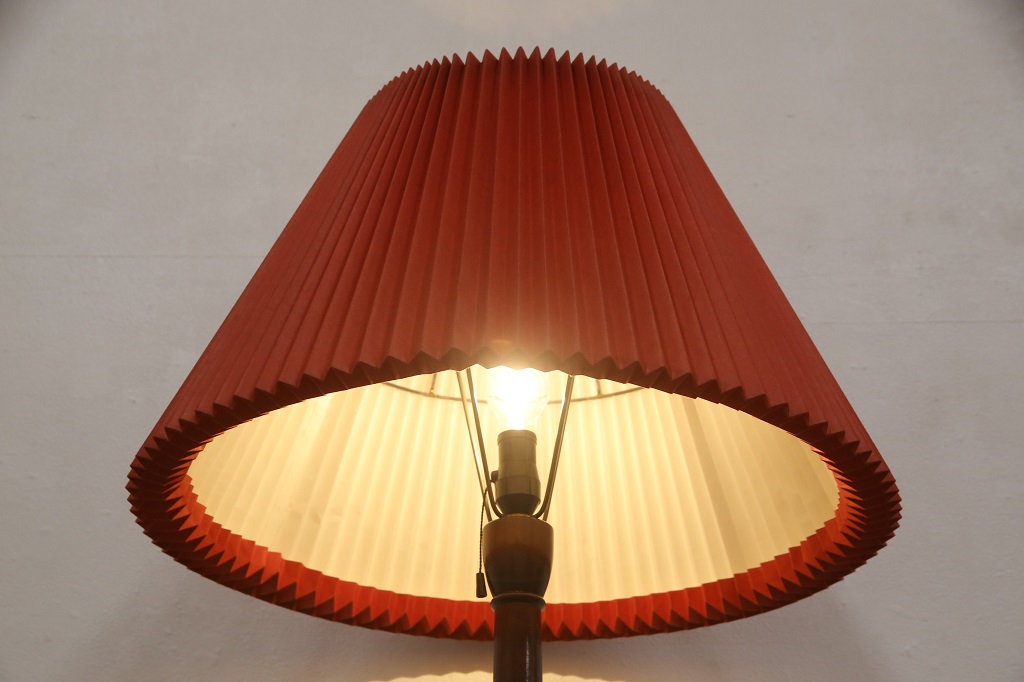 中古　美品　松本民芸家具　和紙傘が情緒溢れるA型フロアスタンド(シェード、スタンドライト、スタンド照明)(R-058550)