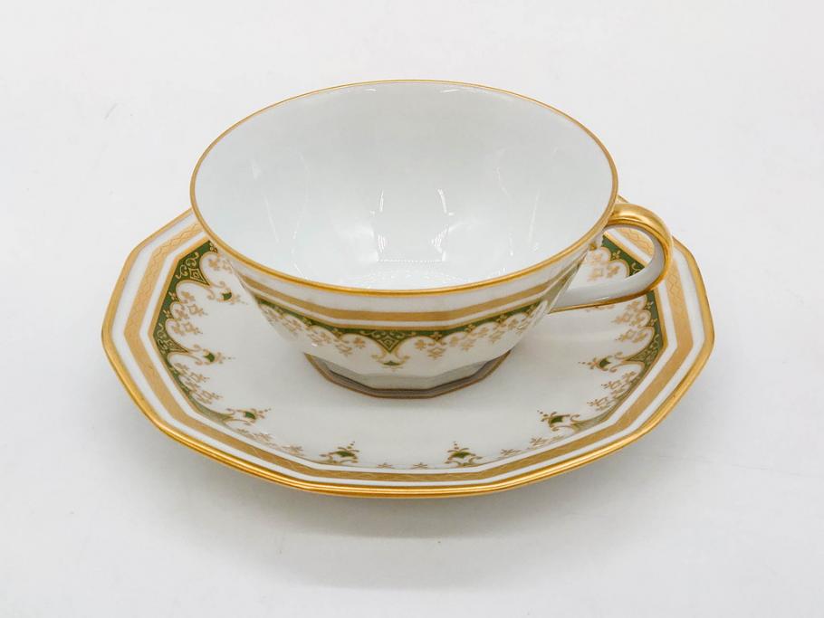 フランス　BERNARDAUD(ベルナルド)　LIMOGES(リモージュ)　気品あるデザインが魅力的なティーカップ&ソーサー8客セット(C&S、洋食器)(R-076821)