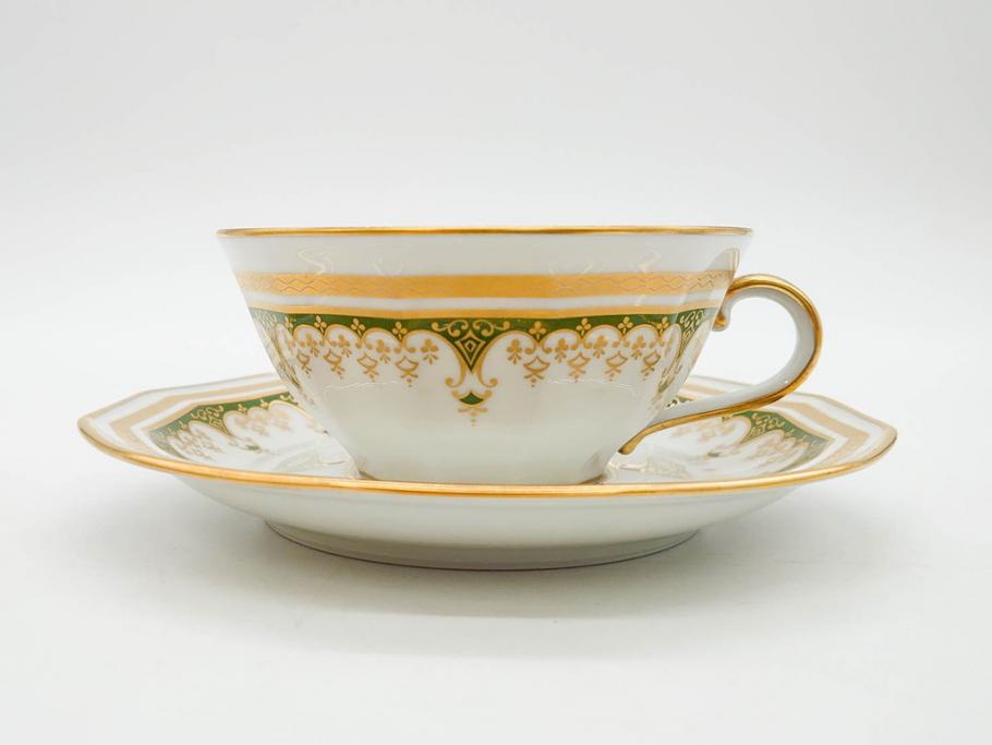 フランス　BERNARDAUD(ベルナルド)　LIMOGES(リモージュ)　気品あるデザインが魅力的なティーカップ&ソーサー8客セット(C&S、洋食器)(R-076821)